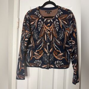 Tahari Brown and Black Knit Sweater